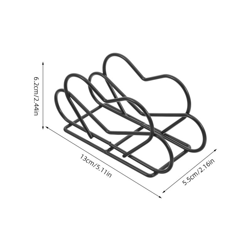 Heart Shaped Metal Napkin Holder 2pcs for Table Kitchen Countertop - Image 3