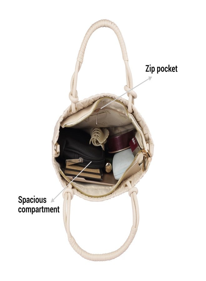 Mochi Women Off/White Sling Bag (66-219) - Image 5