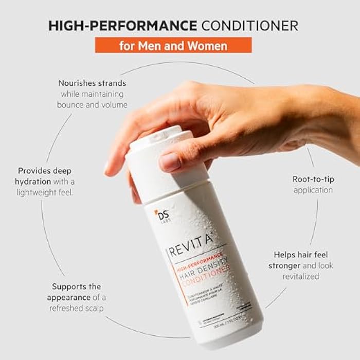 DS LABORATORIES DS Labs For Men & Women Revita Conditioner - Scalp Refreshing Hydration for Fuller Looking, Weightless Hydration, Caffeine, Turmeric, Sulfate & Silicone Free, Color Safe, 205 mL | High-Performance, Strengthening, Thickening, Volumizing, Fuller - Image 2