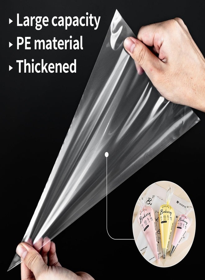 Vinland 100 Pcs Disposable Piping bags, Anti Burst Pastry Bag - Thickened Pastry Bags, Tipless Piping bags For Royal Icing, Ideal for Cakes And Cookies Decoration (15 Inch) - Image 3