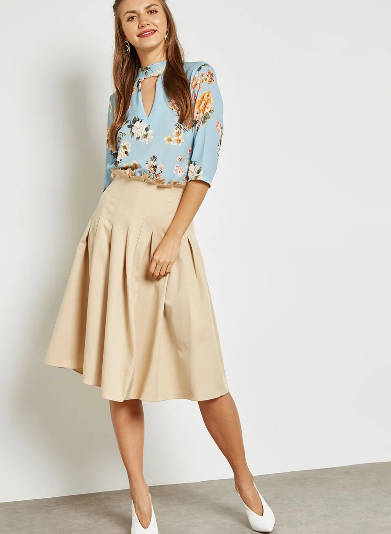 ELLA Floral Print Choker Top