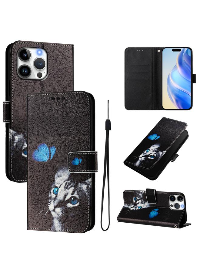 S-TOP Case For iPhone 16 Pro Art Colored Drawing Pattern Leather Phone Case - Image 1