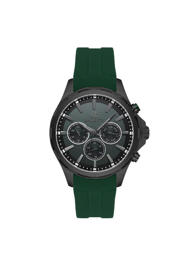 Bigotti - Raffinato Men Watch | Silicone BandBrass Case | Analog | Round Dial | Mineral Glass | Japanese Quartz | Water Resistant 50 Meters - Image 1