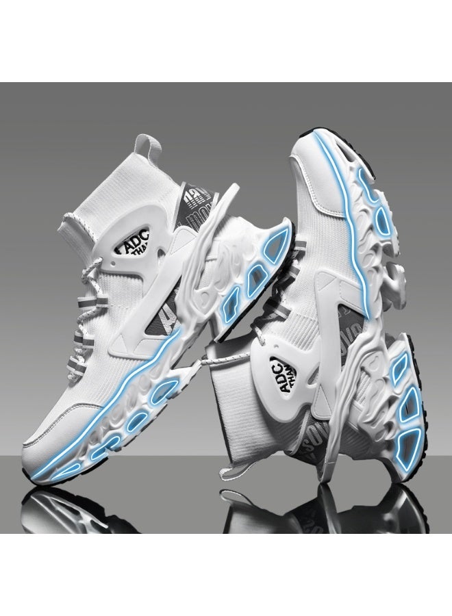 NIBEMINENT Men High-Top Blade Running Shoes Breathable Sock Sneakers Male Outdoor Jogging Shoes Anti-Slippery - Image 1
