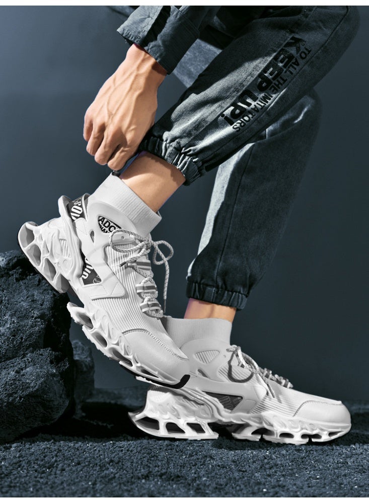 NIBEMINENT Men High-Top Blade Running Shoes Breathable Sock Sneakers Male Outdoor Jogging Shoes Anti-Slippery - Image 3