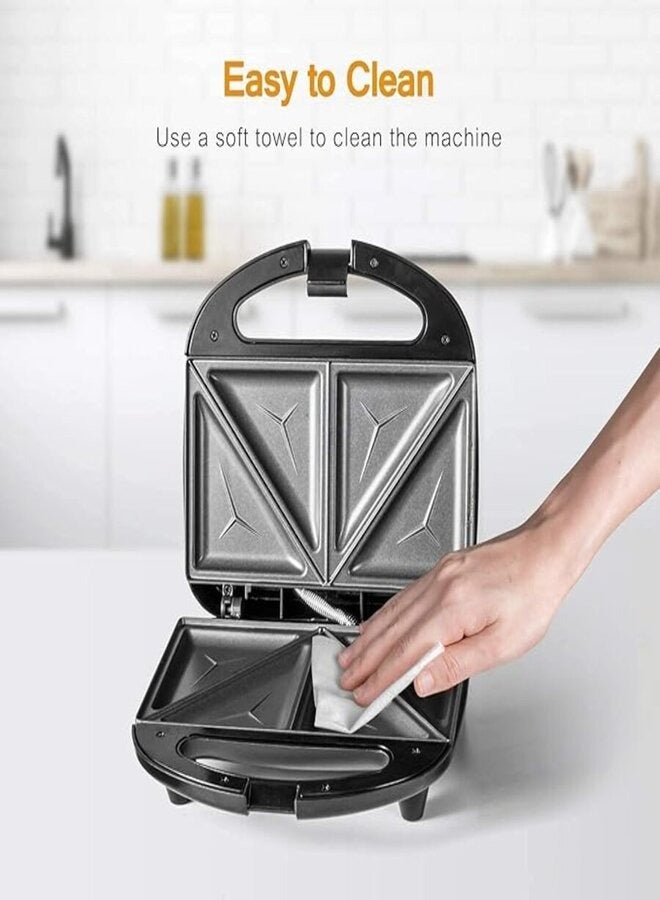 showkah 2 Slice Sandwich Toaster with Non-Stick Plate, Overheat Protection, Power On/Off Indicator, Sandwich Maker - Image 4