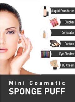 TRENZ Small finger-sized puff powder makeup sponges, the perfect makeup tool for precise and easy application - ten sponges  - Image 2