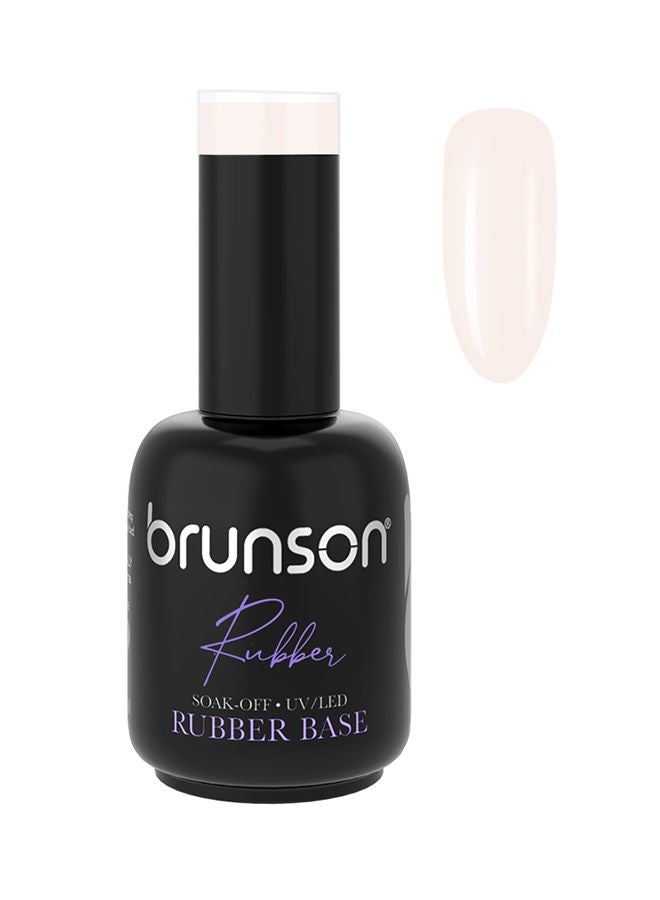 brunson Rubber Base Gel Nail Polish Long Lasting Gel Polish Base for Chip-Free Shine Strengthens French Manicure Pedicure Rubber Base Coat UV/LED Rubber Gel Soak Off Nail Art Hard Gel Polish 18ml BRB32