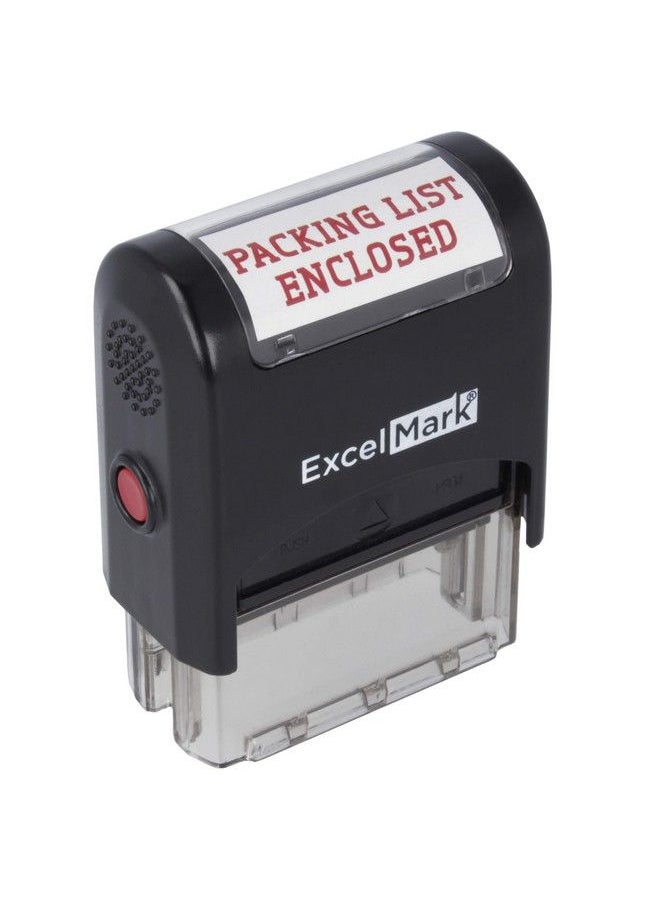 ExcelMark Packing List Enclosed Excelmark Selfinking Rubber Stamp A1539 Red Ink  - Image 2
