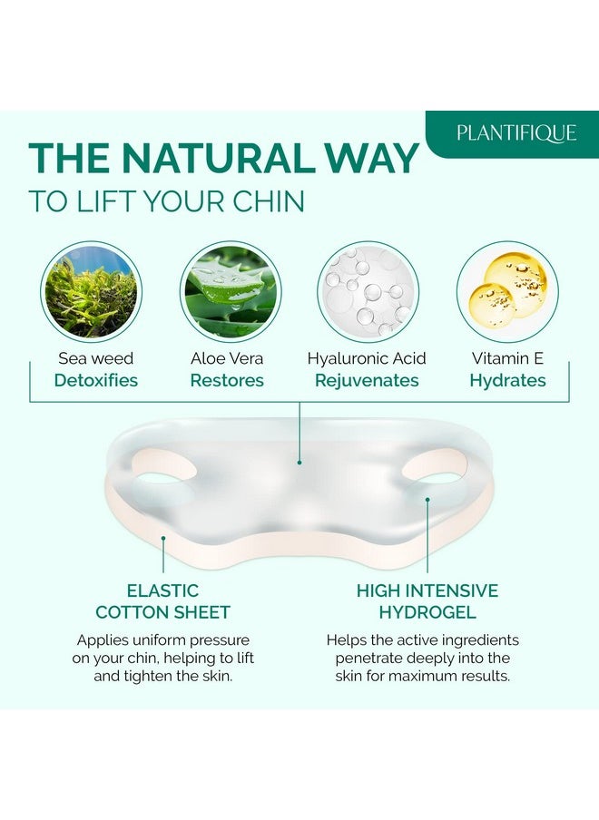 Plantifique - PLANTIFIQUE V-Line Collagen Mask for face 5 PCS, Chin Strap for Women & Men, V Line Lifting Mask with Collagen and Hyaluronic Acid, V Shape Face Tape Chin and Neck Mask for Skin Firming - Image 1