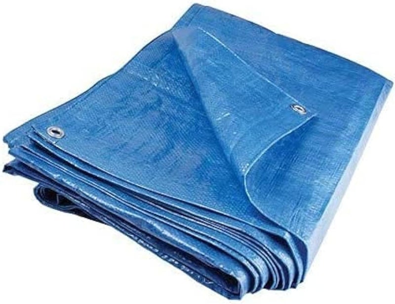 AQ AQSON AQSON 18x18 Waterproof Tarpaulin Cover - Blue, Dust and Water Resistant - Image 1