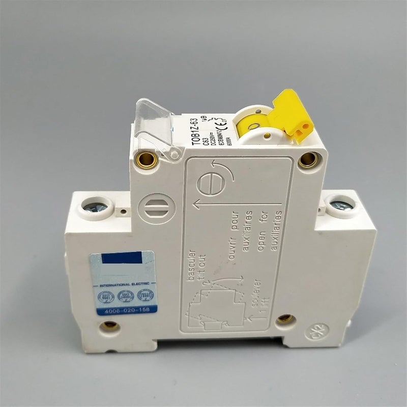 TOBIZ 1P 63A DC 250V منحنى C قاطع الدائرة أحادي القطب لنظام الطاقة الشمسية - Image 3