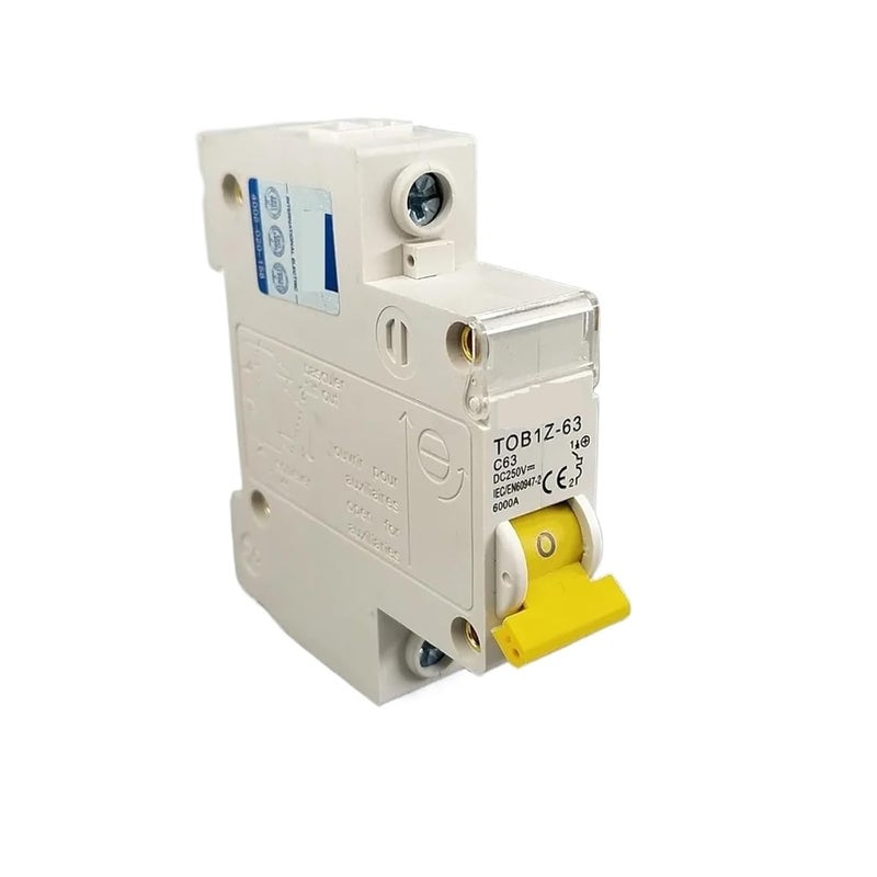 TOBIZ 1P 63A DC 250V منحنى C قاطع الدائرة أحادي القطب لنظام الطاقة الشمسية - Image 2