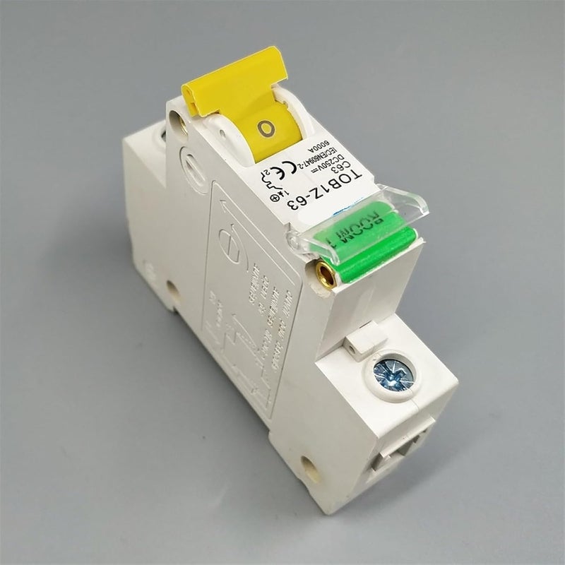 TOBIZ 1P 63A DC 250V منحنى C قاطع الدائرة أحادي القطب لنظام الطاقة الشمسية - Image 5