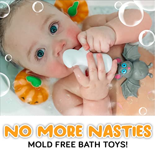 SplashEZ Halloween Baby Bath Toys, Mold Free Bath Toys for Babies & Toddlers, No Hole No Mold Tub, Beach, Pool, BPA-Free, Infant Play Set No Holes 1 3 6 12 18 Months - Image 4