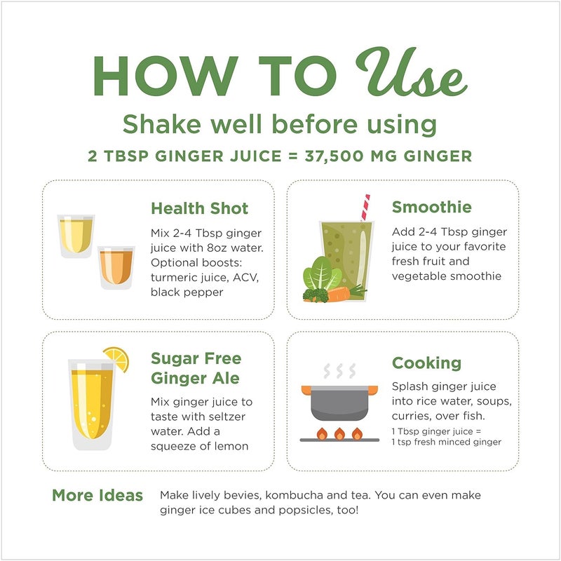 The Ginger People 99% Pure Organic Ginger Juice by The Ginger People - Digestive Health, Premium Quality, 32 Fl Oz Bottle (Pack of 1) - Image 2