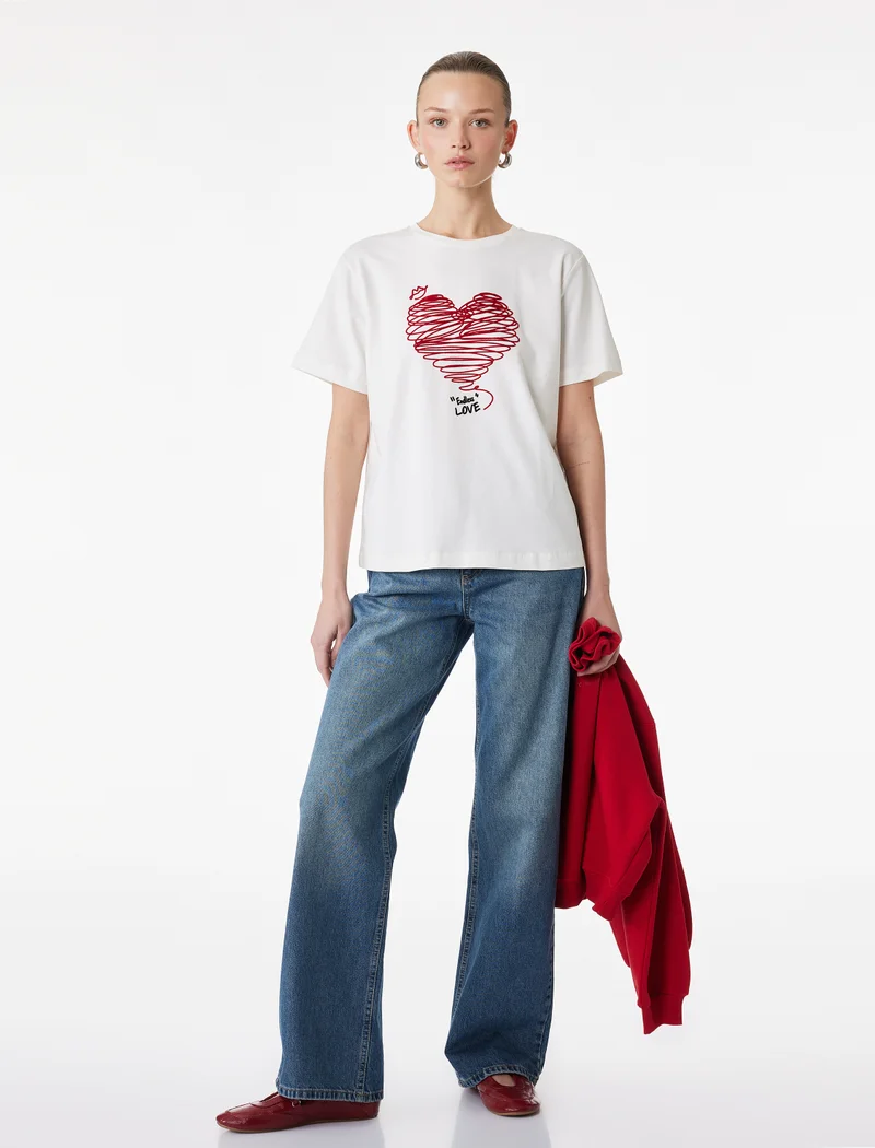 كوتون Crew Neck T-Shirt