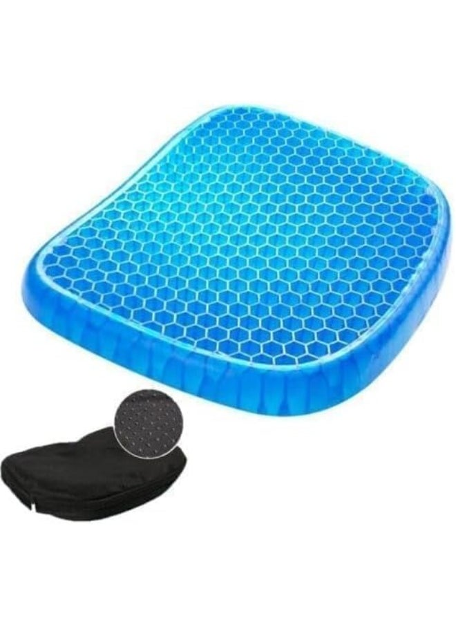 Fizont Mart Fizont Mart Gel Seat Cushion for Long Sitting, Soft & Breathable, Gel Cushion for Wheelchair Reduce Sweat, Gel Chair Cushion for Hip Pain, Gel Seat Cushion for Office Chair More Comfortable  - Image 1