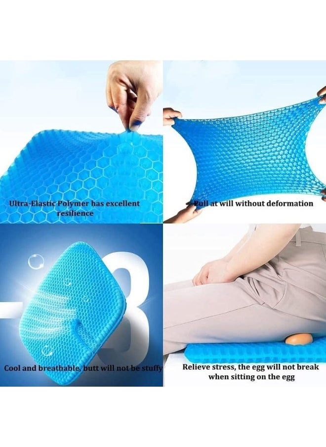 Fizont Mart Fizont Mart Gel Seat Cushion for Long Sitting, Soft & Breathable, Gel Cushion for Wheelchair Reduce Sweat, Gel Chair Cushion for Hip Pain, Gel Seat Cushion for Office Chair More Comfortable  - Image 5