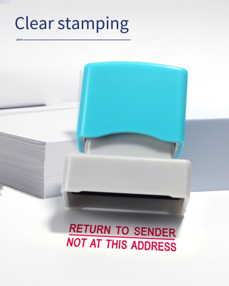 WAFJAMF Return to Sender Not at This Address Stamp Self Inking Rubber Stamp - Image 3