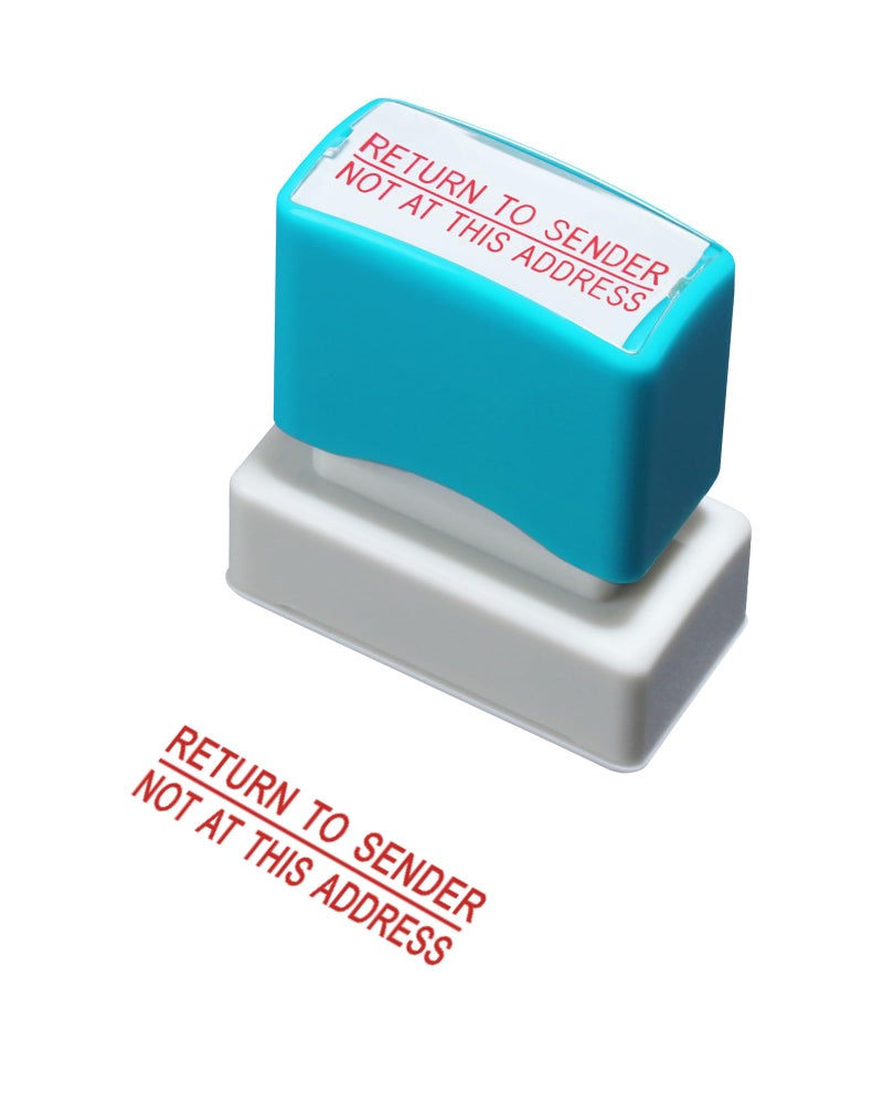 WAFJAMF Return to Sender Not at This Address Stamp Self Inking Rubber Stamp - Image 1
