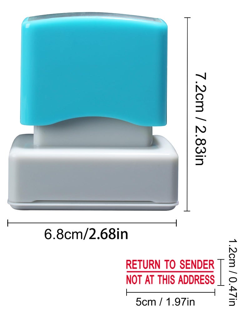 WAFJAMF Return to Sender Not at This Address Stamp Self Inking Rubber Stamp - Image 2