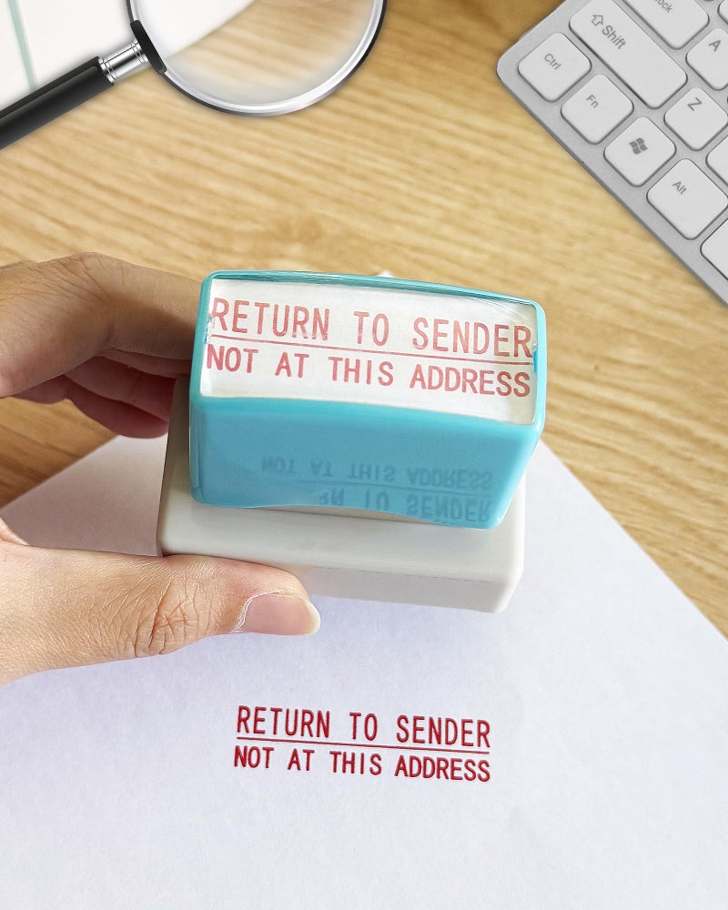 WAFJAMF Return to Sender Not at This Address Stamp Self Inking Rubber Stamp - Image 5
