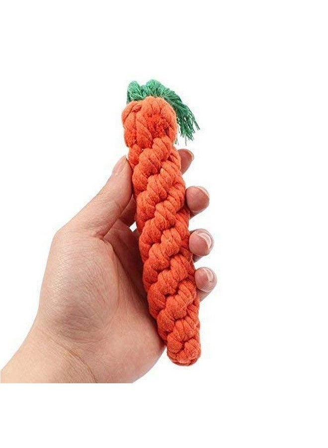 Generic Ultra Durable Carrot Rope Dog Toy + Dog Hard Spike Red Ball For Dogs (Combo Of 2 Toys)  - Image 3