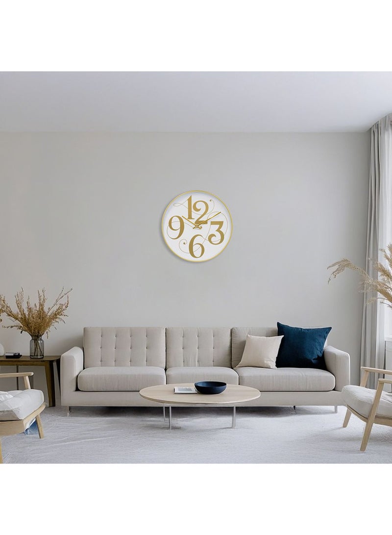 DANUBE HOME Cambridge PP Big Numbers Wall Clock – Modern Decorative Clock with Bold Easy-to-Read Design, Silent Quartz Movement for Kitchen, Office & Contemporary Home Decor L 30 x W 4 x H 30 Cm - Image 1