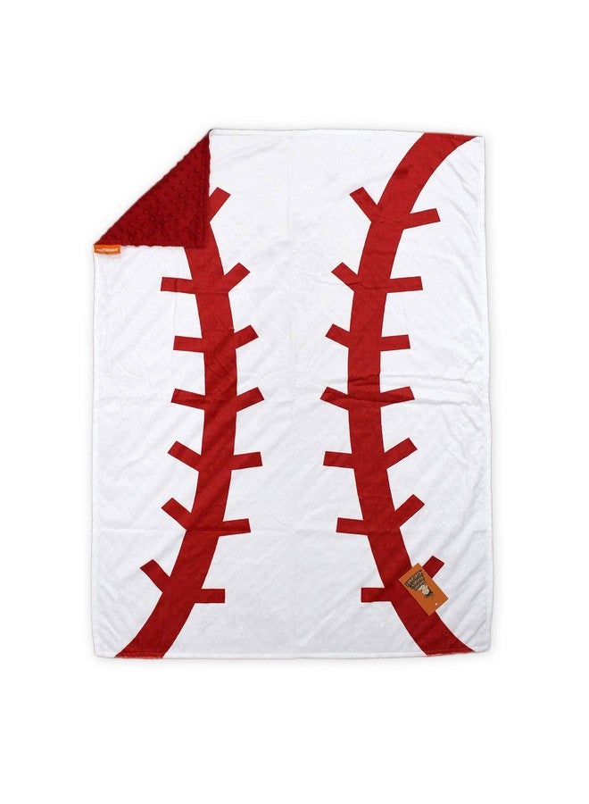 Dear Baby Gear - Reversible Baby Blankets - Soft Nursery Blanket for Newborn - Toddler Blankey - Throw Blanket for Boys & Girls - Infant Blankets - 40x30 (Baseball Print - Red Dot) - Image 1