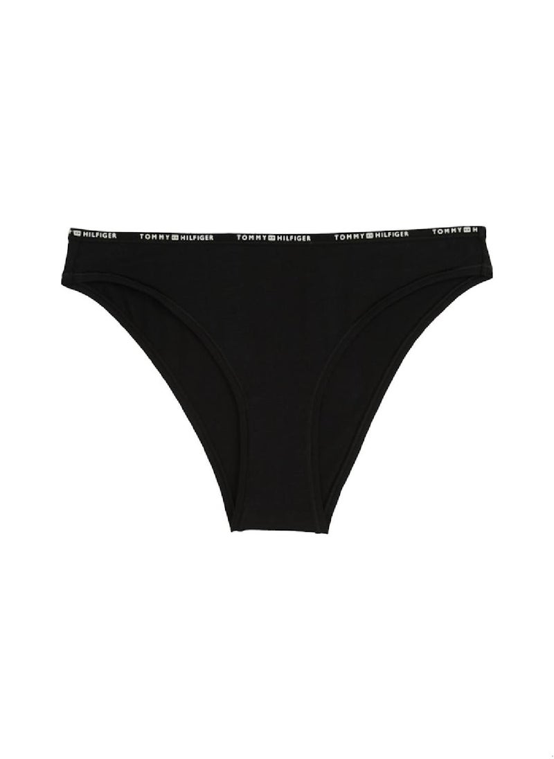 TOMMY HILFIGER Women's Repeat Logo Cheeky Briefs - Cotton, Black  - Image 2