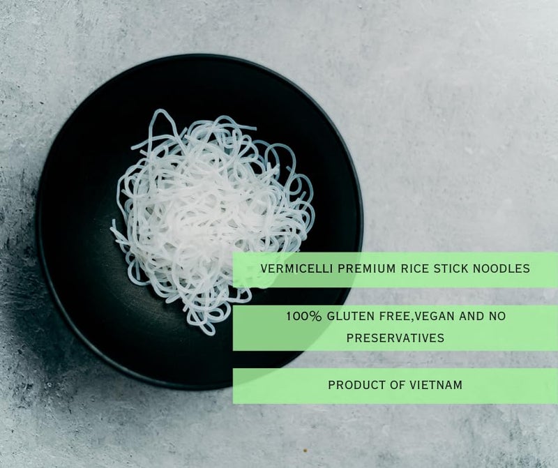 Café CAF Premium Vermicelli Noodles, Rice Vermicelli Noodles, Rice Sticks, Bun Gao, 14 Oz Gluten Free Pack of 1 - Image 2