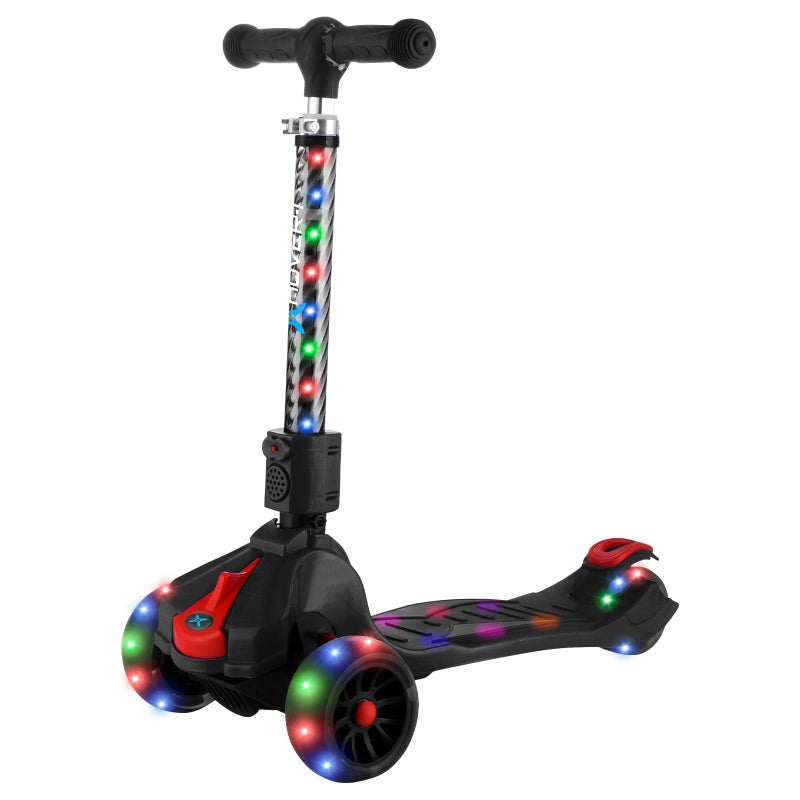 Hover-1 Ziggy Folding Kick Scooter for Kids (5+ Year Old) | Features Lean-to-Turn Axle, Solid PU Tires & Slim-Design, 110 LB Max Load Capacity, Safe, Black - Image 1