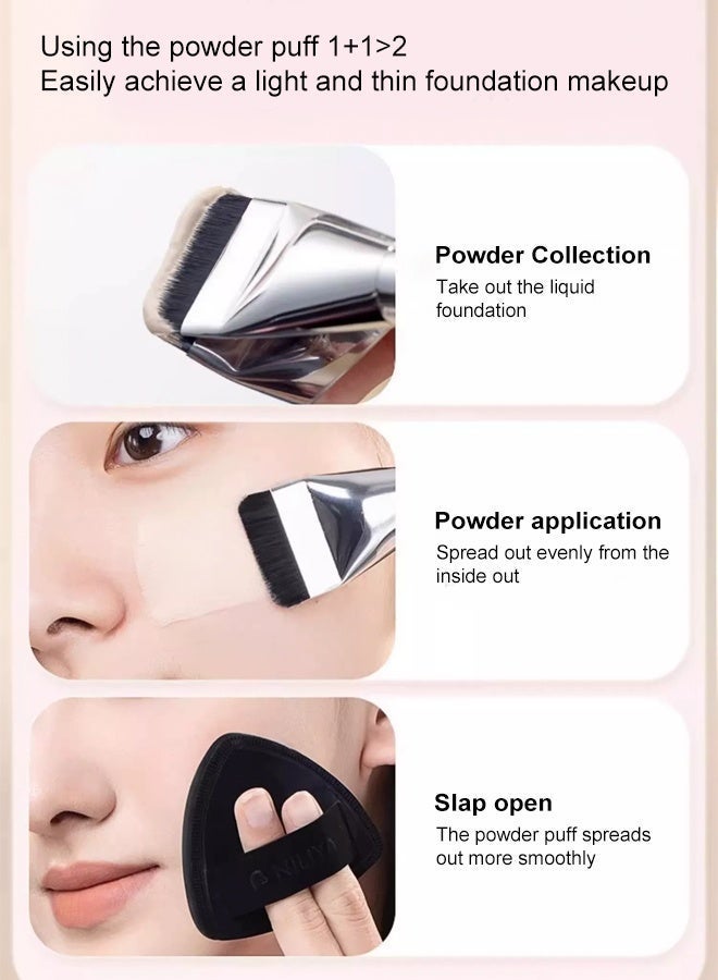 Flat Top Foundation Makeup Brush, Premium Synthetic Bristles Liquid Cream Foundation Brush, Professional Face Makeup Tool for Flawless Base - Image 2