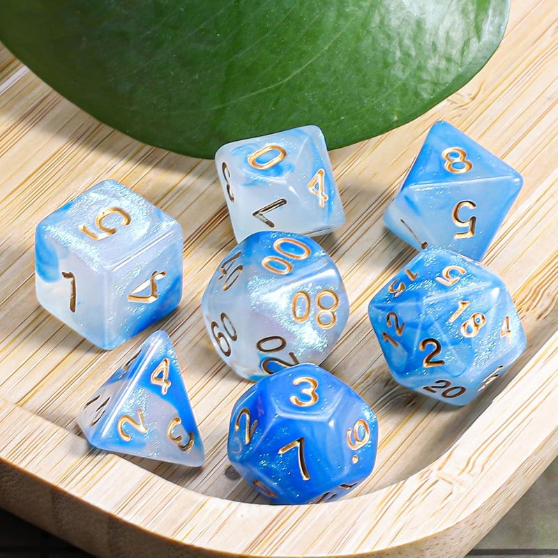 CiaraQ DND Polyhedral Dice Set with a Black Dice Bag for D&D RPG MTG Role Playing Table Games - Image 5