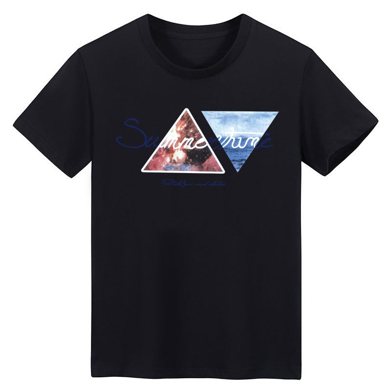 Men's T-shirt 2024 summer new Korean slim men's wholesale foreign trade supply fashion printed top - Image 1