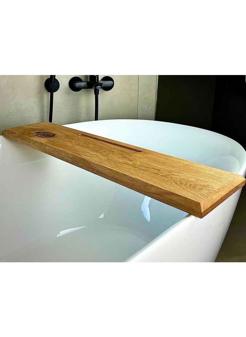 RuPS RuPS Modern Premium Wooden Bathtub Tray for Bathroom with Mobile or Tablet Holder Wooden Bathtub Shelf 90 cm  - Image 1
