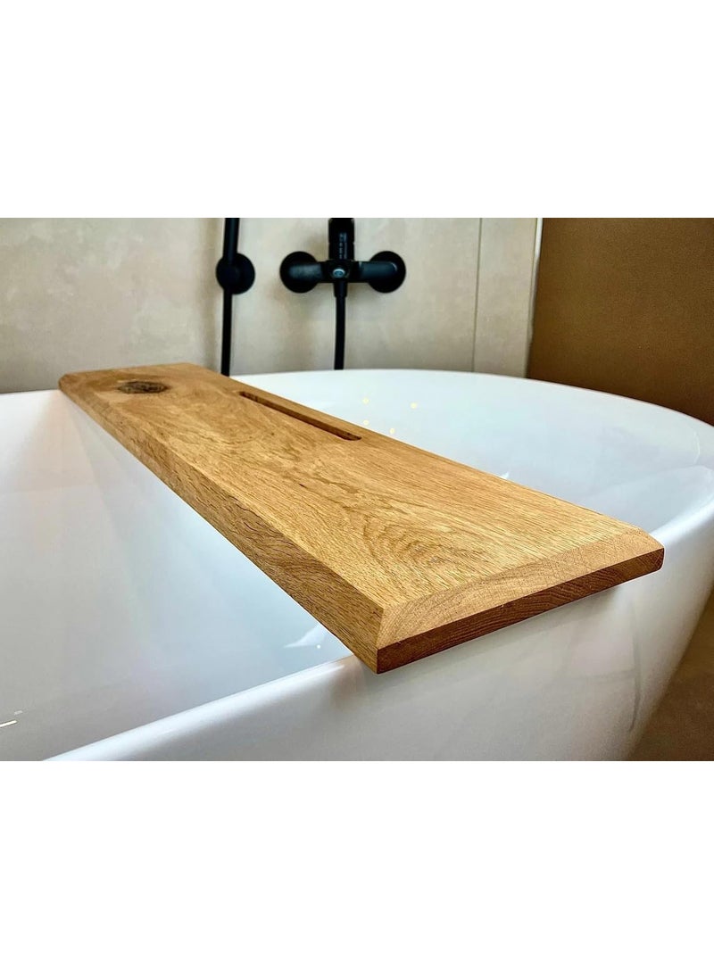 RuPS RuPS Modern Premium Wooden Bathtub Tray for Bathroom with Mobile or Tablet Holder Wooden Bathtub Shelf 90 cm  - Image 2
