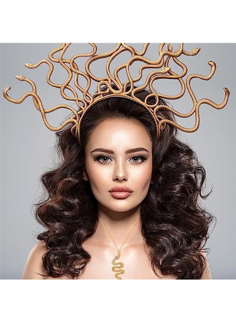 إسكدنيا Medusa Snake Headband, 4PCS Egyptian Headbands, Funny Hair Hoops, Flexible Plastic Novelty Decorative Party Headdresses, Cosplay Supplies - Image 2