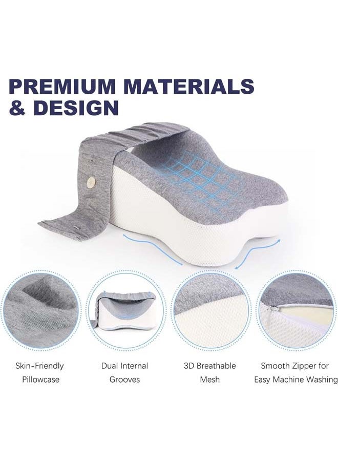 L&E Knee Leg Pillow for Side Sleepers,Knee Leg Pillow for Side Sleeping,Back Knee Sciatica Pain Relief Side Sleeping Pillow,Smooth Spine Alignment Pillow  - Image 2