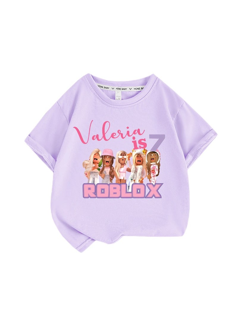Roblox Unisex Short Sleeve Stylish Top TShirt Tee for Boys Girls Kid Children - Image 1