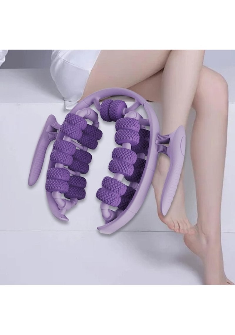 26 Rounds Leg Massager PU Circular Leg Clamp Roller - Calf Muscle Relaxation Slimming Leg Yoga Wheel for Post-Workout Recovery - Image 4