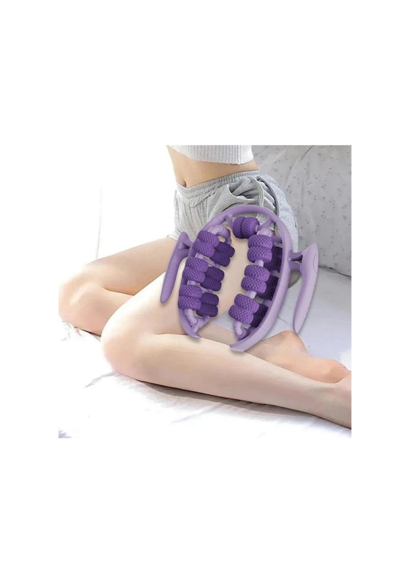 26 Rounds Leg Massager PU Circular Leg Clamp Roller - Calf Muscle Relaxation Slimming Leg Yoga Wheel for Post-Workout Recovery - Image 2