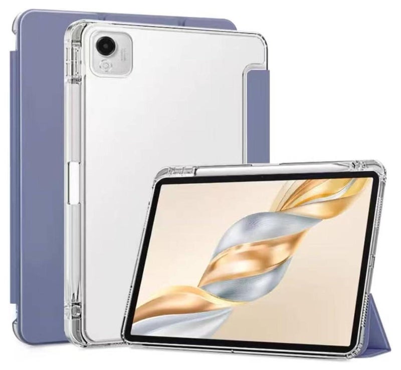 VKL غطاء متوافق مع Honor Pad X9a 11.5" 2025 مع حامل قلم، غطاء رقيق وخفيف الوزن من TPU مقاوم للصدمات مع غلاف خلفي شفاف واقي لـ Honor Pad X9a 11.5" 2025 (لافندر) - Image 1