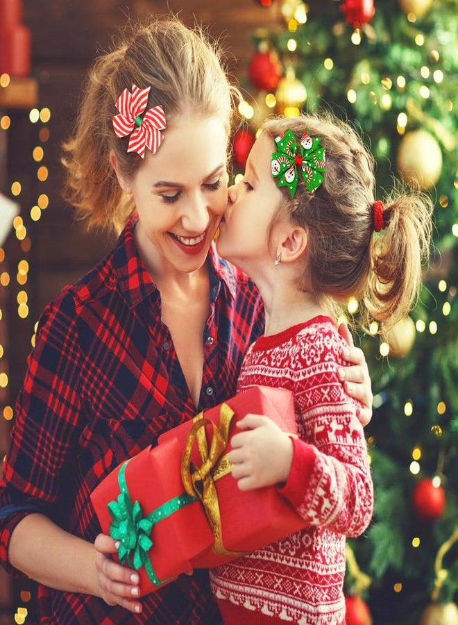 DULEFUN 24pcs Christmas Hair Clips for Girls, Xmas Hair Bows Hairpins Barrettes Xmas Hair Accessories for Kids New Year Christmas Party Favors - Image 5