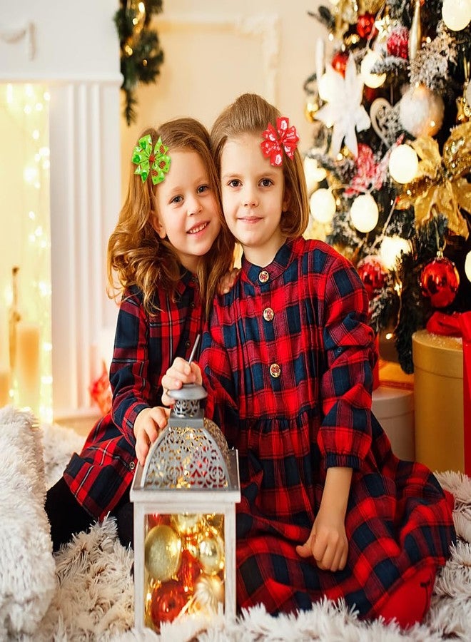 DULEFUN 24pcs Christmas Hair Clips for Girls, Xmas Hair Bows Hairpins Barrettes Xmas Hair Accessories for Kids New Year Christmas Party Favors - Image 2