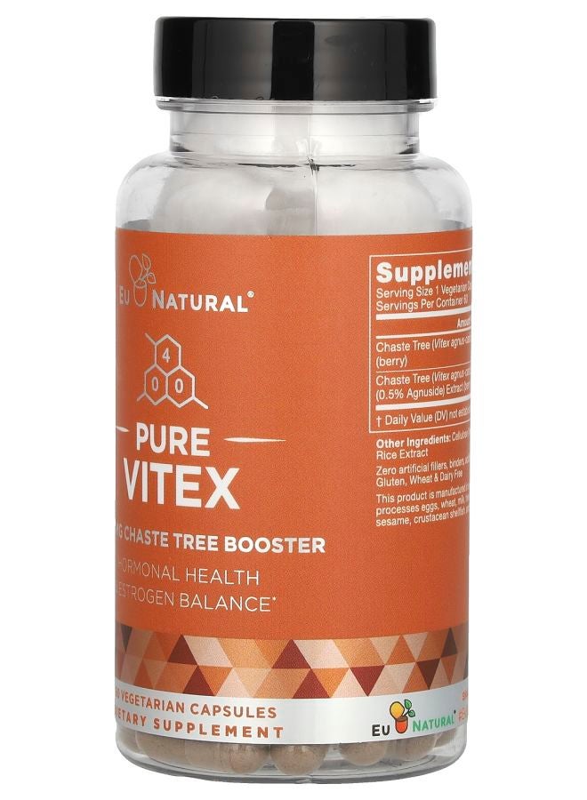 Eu Natural Pure Vitex 60 Vegetarian Capsules (400 mg per Capsule) - Image 2