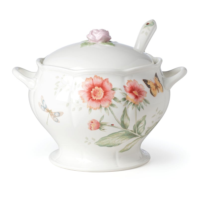 Lenox Butterfly Meadow 2Piece Tureen  Ladle Set 575 LB Multi