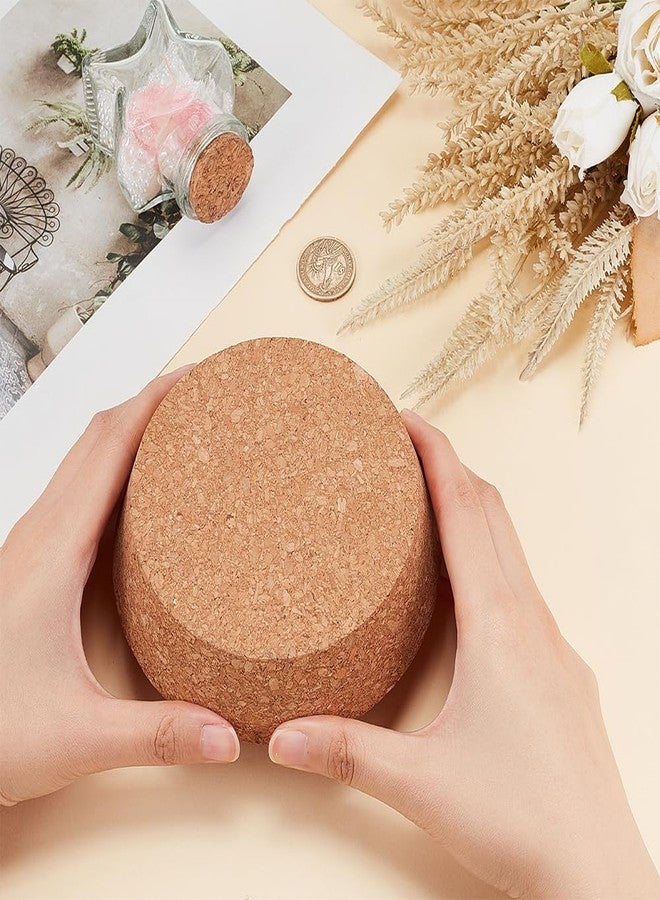 BENECREAT Tapered Cork Wine Bottle Stopper, 5.2x4.3x1.2inch Wooden Tapered Cork Stopper for Wine and Beer Bottles - Image 3