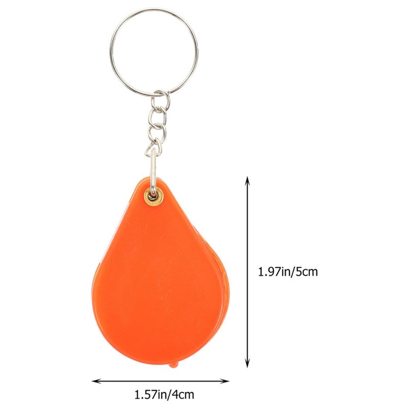 Orange Mini Folding Magnifying Glass Key Ring 6Pcs Portable Pocket Loupe For Reading - Image 3